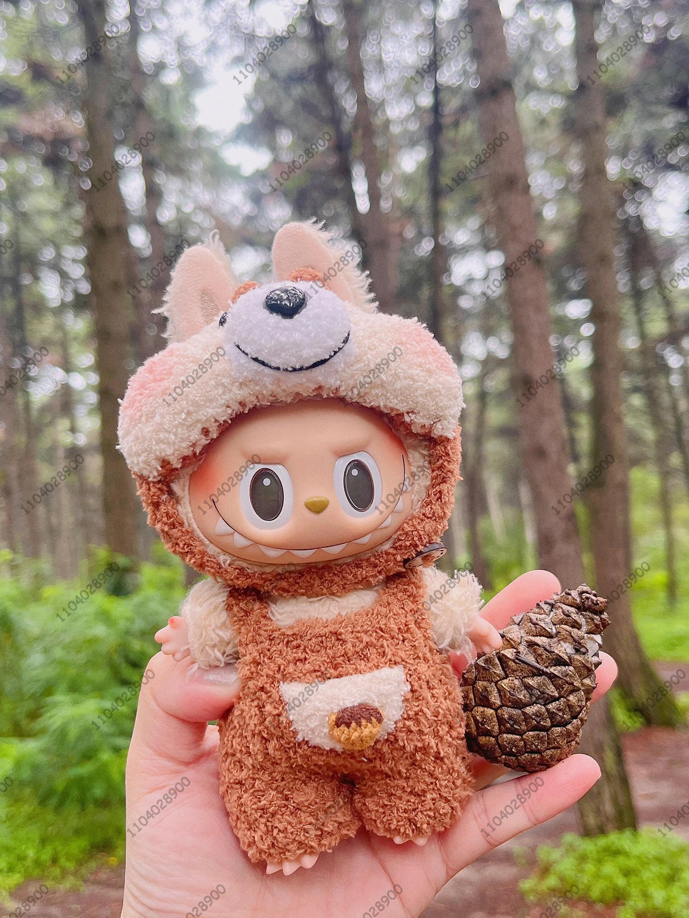 Labubu The Monsters Disney Mickey Mouse Chip And Dale Costume Doll Clothes Original Replica Vinyl Doll Action Figure Bag Charm