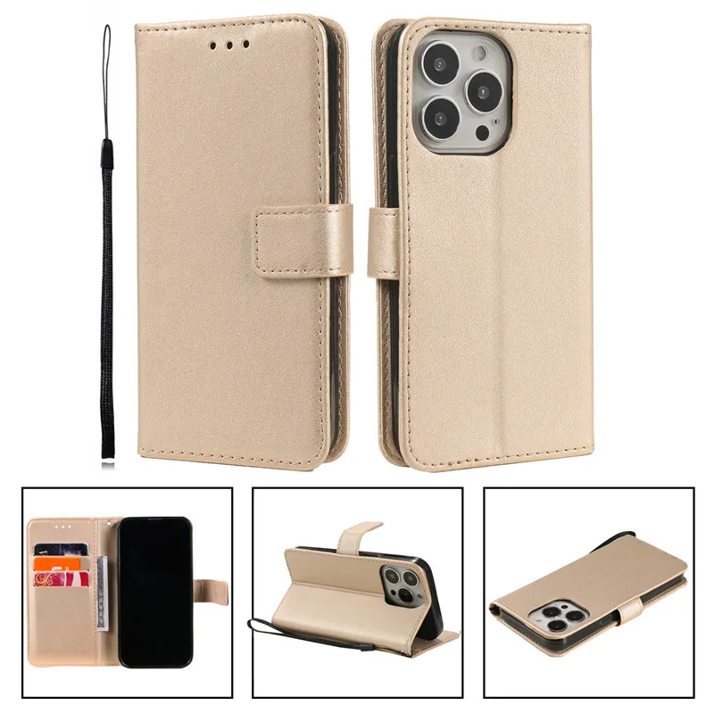Leather Flip Wallet Case with Stand Feature