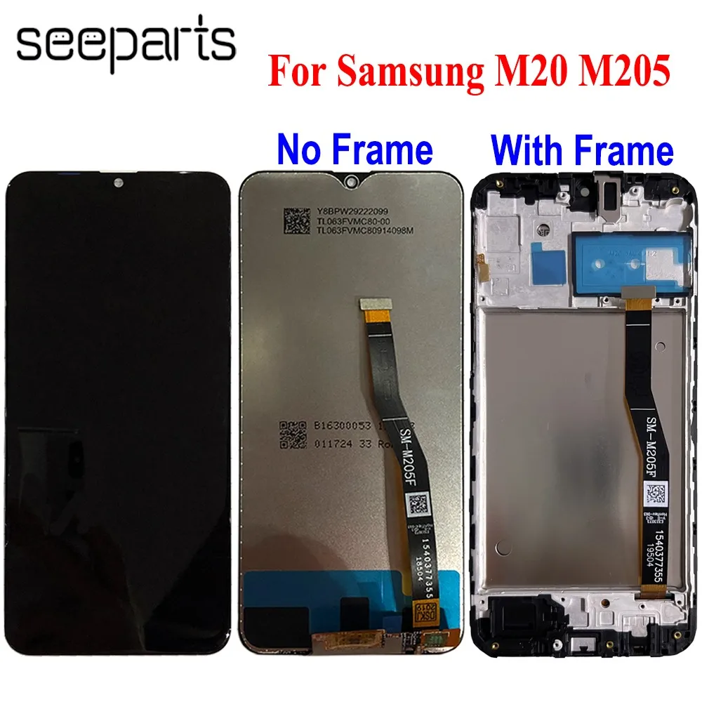 

Super AMOLED For Samsung Galaxy M20 LCD SM M205F/DS Display Touch Screen Digitizer Assembly For 6.3" Samsung M20 lcd Display