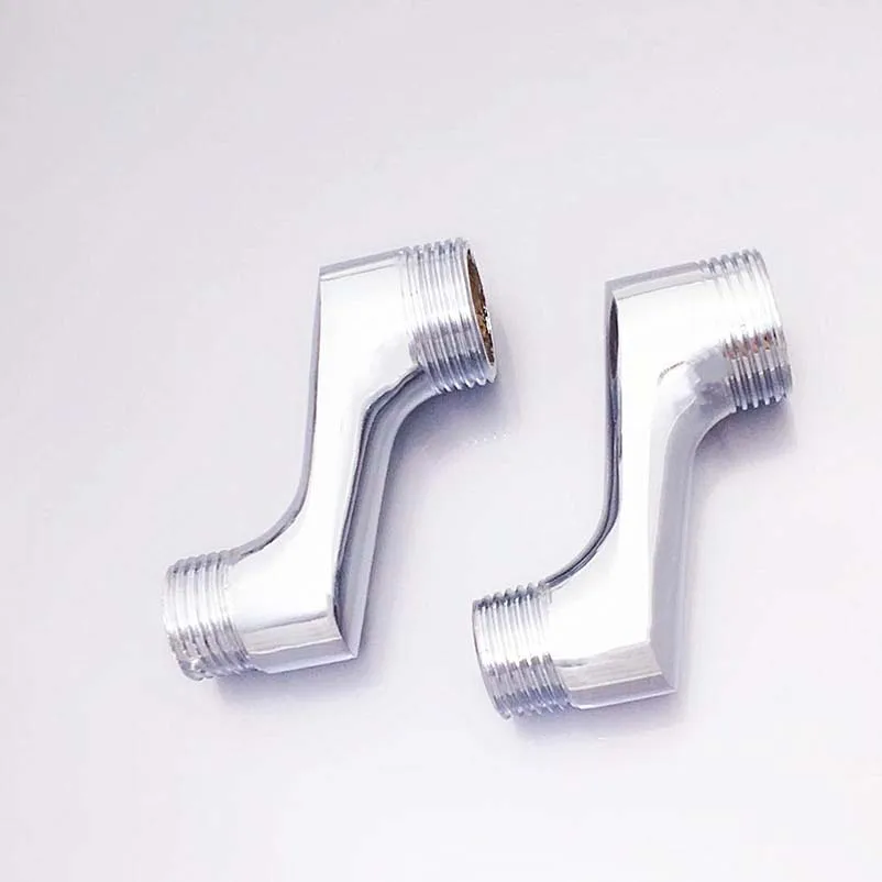 Large Bend Angle Copper Shower Faucet, Electroplating, Large Offset Foot, Bend Foot, Distance Reduction, Angle Adjustment
