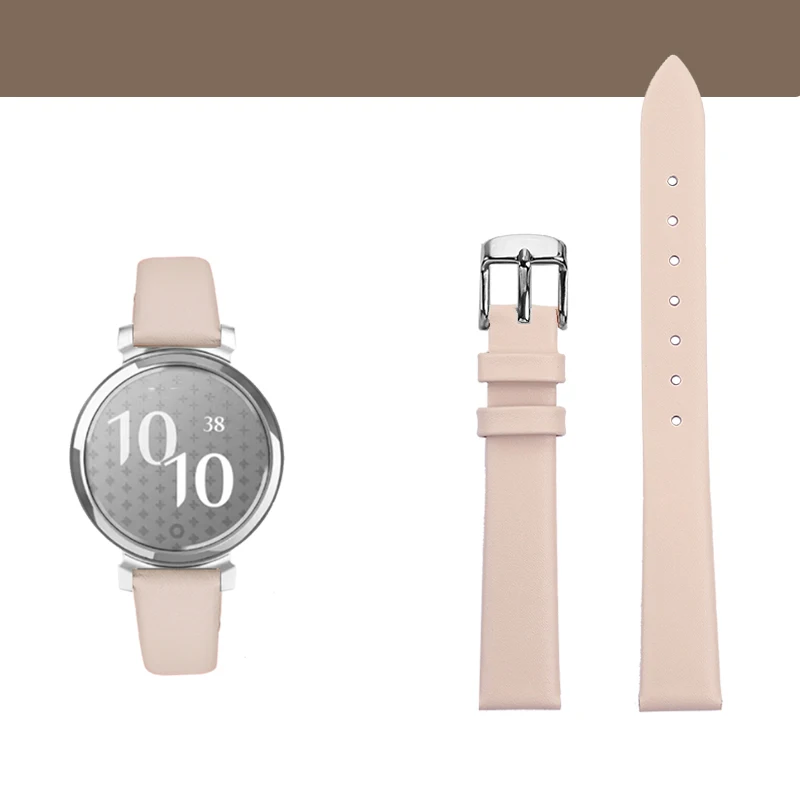 Fashionable Energetic Style Leather Cowhide Watchband for Women’s Smartwatch, 14mm
