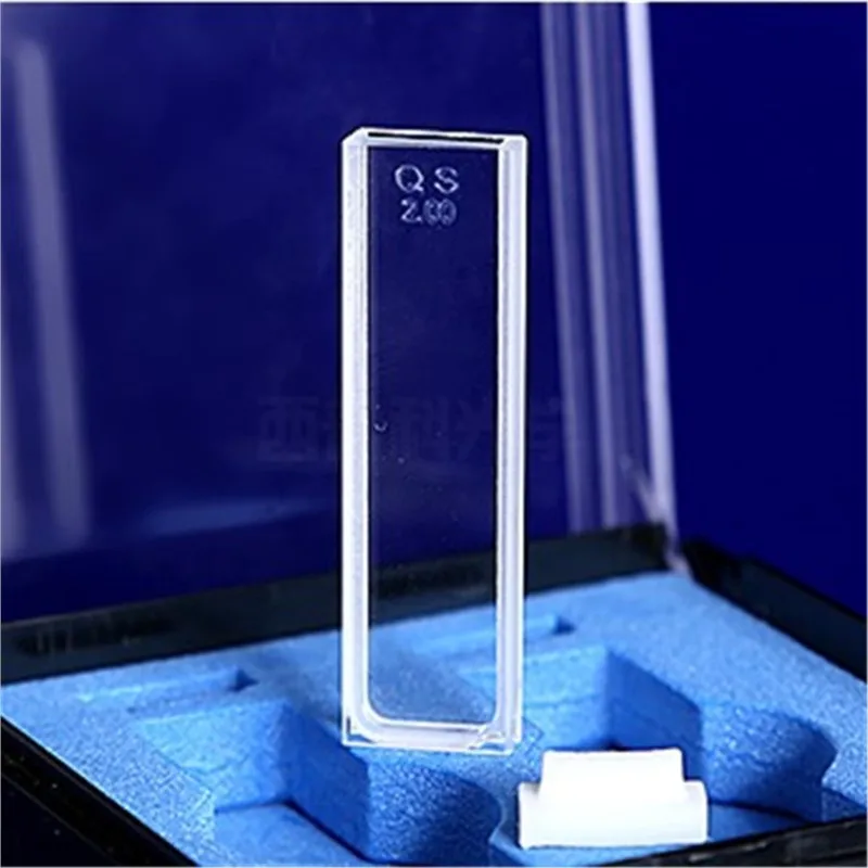 Lab Glass Supplies 1/2Pcs 1/2/3/5/20/30/40/50/100mm Path Length JGS1 Quartz Cuvette Cell With Lid For Spectrophotometers