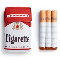 Humorous Plush Dog Toy with Cigarette Design - Interactive Chewing Gift (1 set)
