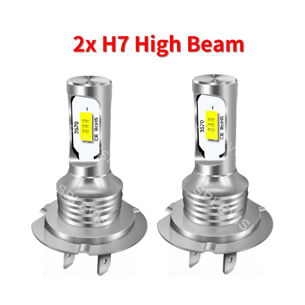 2pcs H7 High Beam