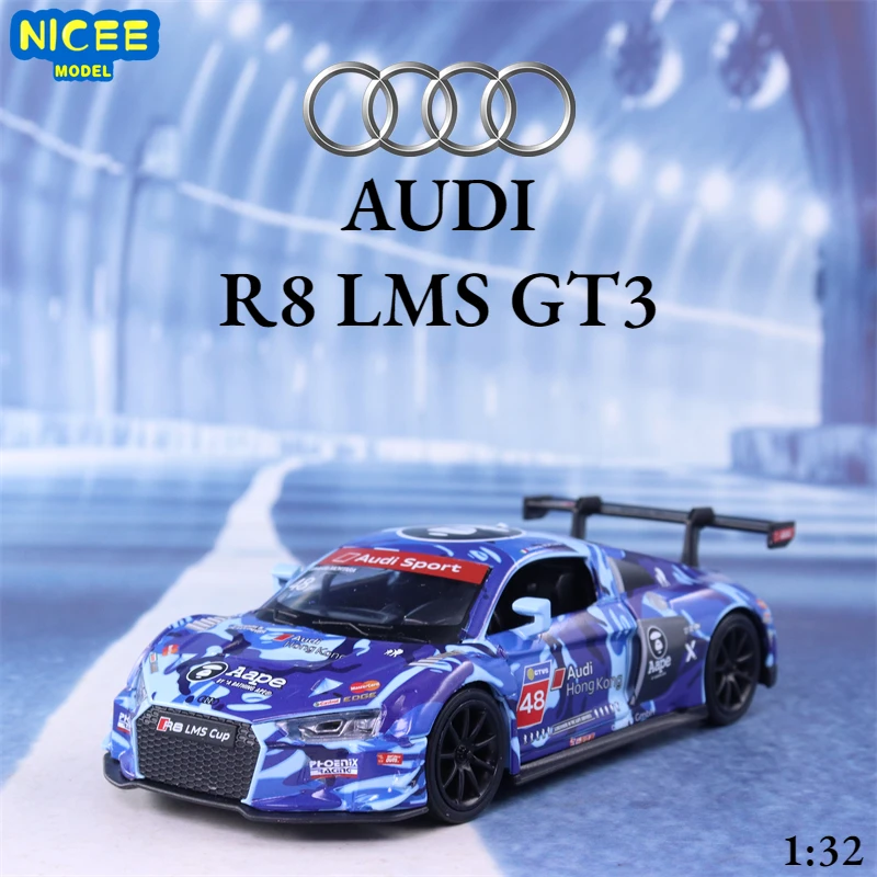 

1:32 Audi R8 LMS GT3 racing car High Simulation Diecast Car Metal Alloy Model Car Children's toys collection gifts A18