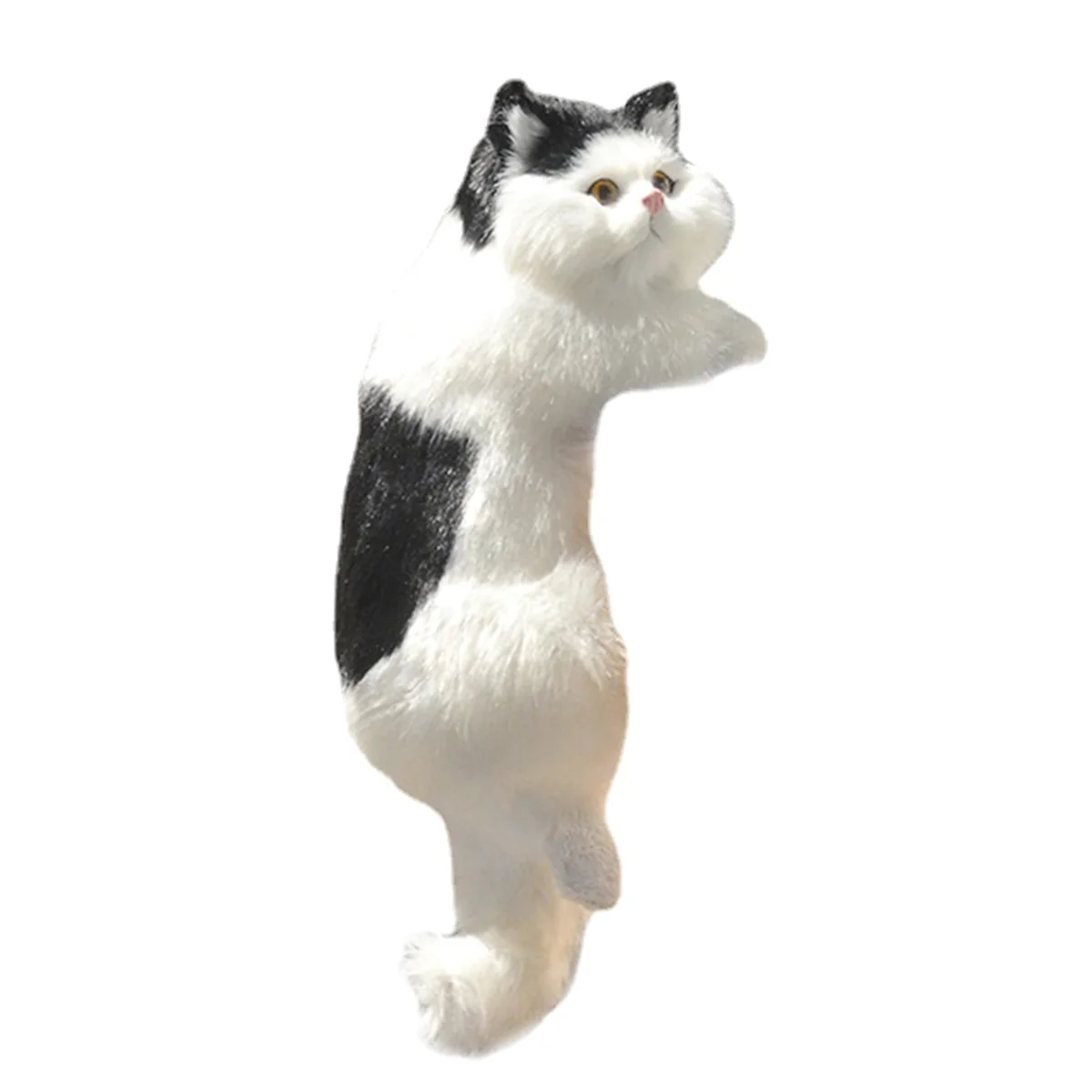 

Crafts Simulation Pet Home Decoration Handicrafts Creatives Gift Tv Cats Hanging Cats Black-White