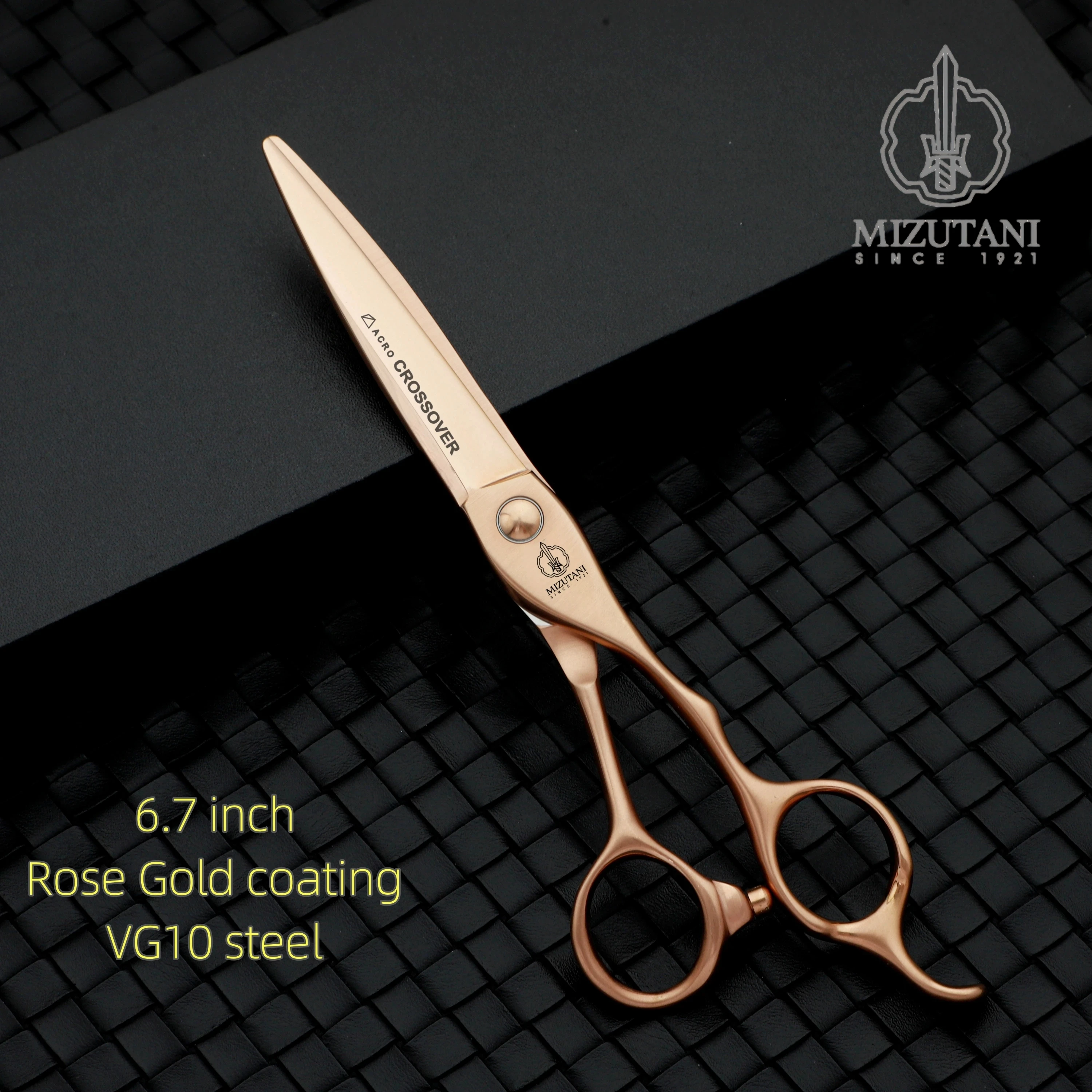 MIZUTANI Rose gold Professional hair scissors High-end barber sissors VG10 Cobalt alloy steel set of 6.7-6.8-7.0 inch