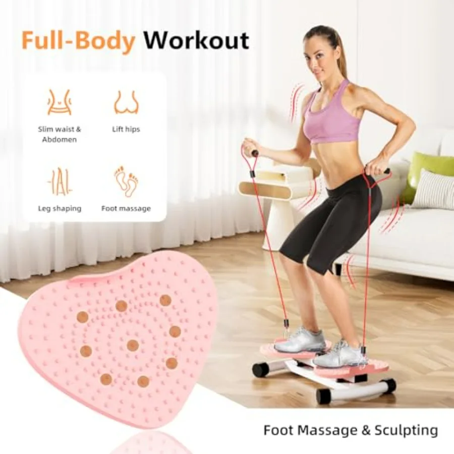 Waist Twister Machine Exercise, Ab Twister Board with 330 lbs Weight Capacity Ultra-Quiet Pilates Board for Women Belly Fat Loss