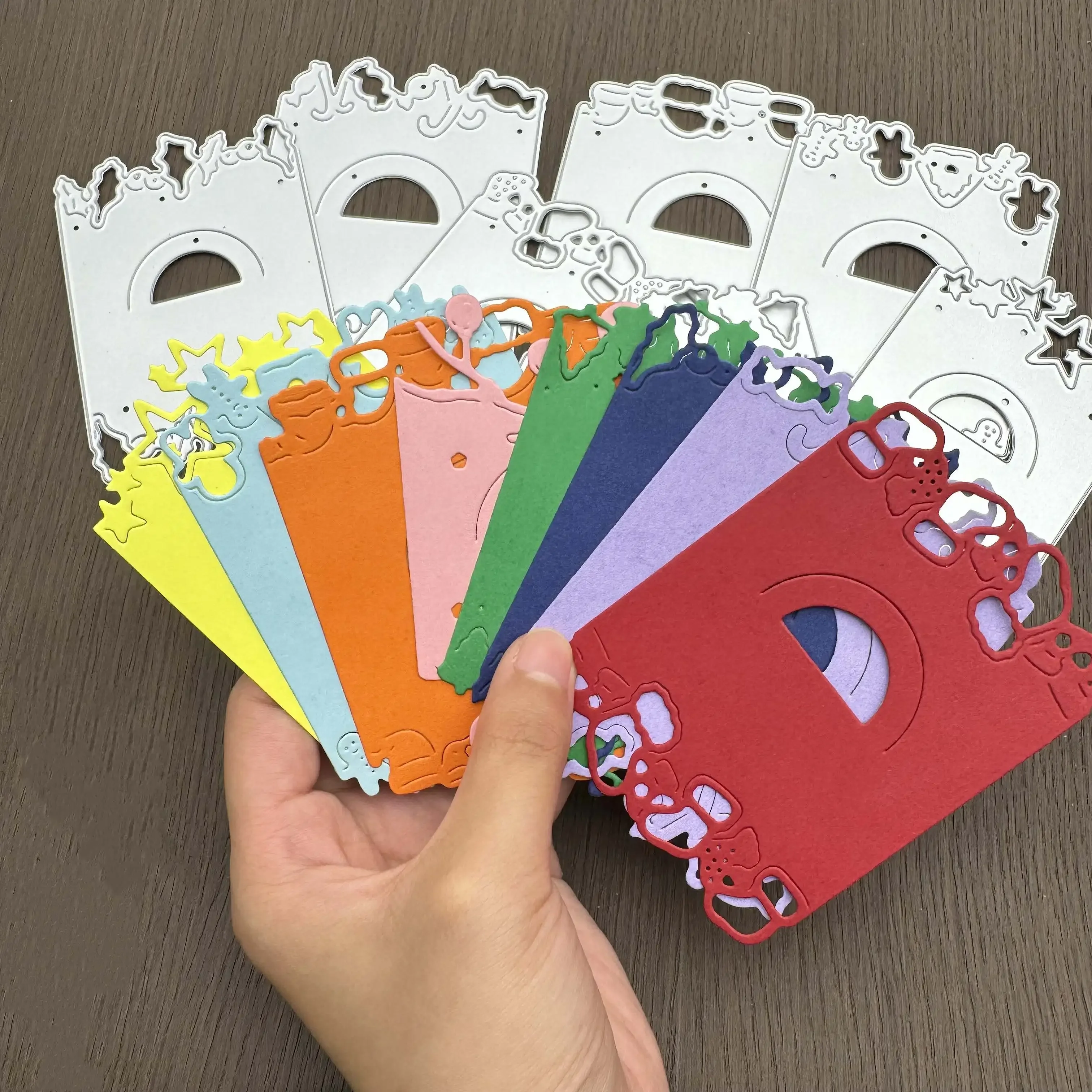 2025 크리스마스 카드 스타 핸들 가방 금속 커팅 다이, 스크랩북 제작 나이프 몰드 블레이드 펀치 스텐실 엠보싱, 신제품