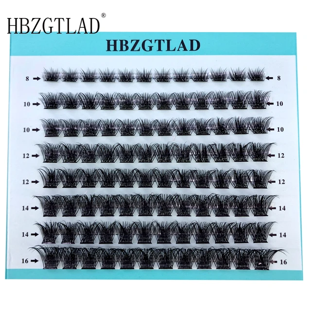 Mix 3D Fluffy Single Cluster False Lashes Premade Volume Fans Individual Eyelash Segmented Natural Fake Lashes For Eye Extension