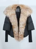 Loose Natural Real Fox Fur Collar Coat Thick New European Fashion White Duck Down Jacket Winter Women Warm Luxury Outerwear 5