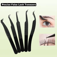Precise False Lash Tweezers For Eyelash Extension Clip Mega Volume Mink Lashes Make Fans Boot isolation Artist Nail Art Tools 1