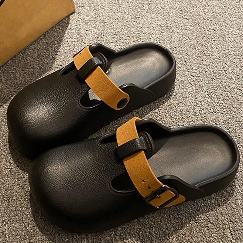 EVA Beach Sandals Women Double Buckle Pool Slippers