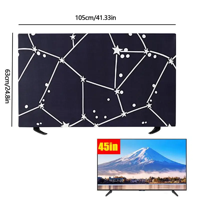 Outdoor TV Cover TV Cover TV Protection Cover Protective Household Dust Cover For TV Machine Washable Soft And Silky Decoration Tool For 32-65 Inch LCD