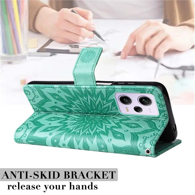 Luxury Leather Flip Wallet Phone Case with Card Holder and Book Style Cover