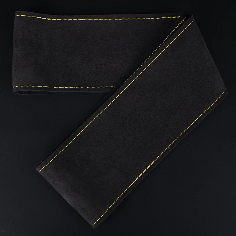Premium Suede Steering Wheel Cover - Hand-Braided, Soft, Non-Slip with Needle and Thread Kit