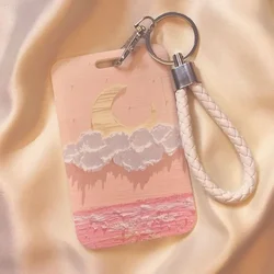 Cartoon Cute Card Holder - Stylish Protection Cover (07 - with keychain)