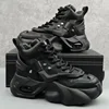 Men's Boots High Top  New Trend Wear-resistant Synthetic Leather Boots Casual Lace Up Height Increasing Fashion Boots 2025
