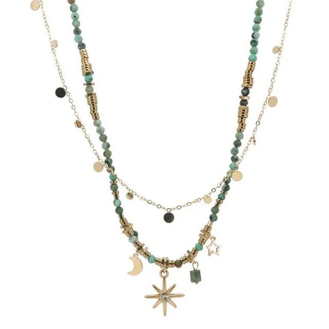 Shawna Bohemian Style Stone Beads Necklace 6