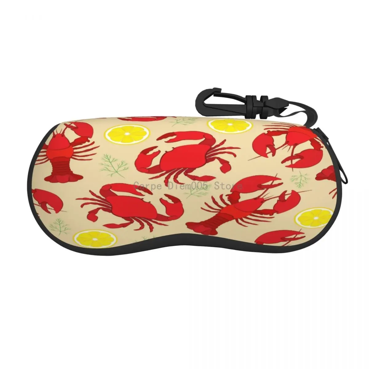 Glasses Case Soft Glasses Bag Lobster And Crab With Lemon And Dill