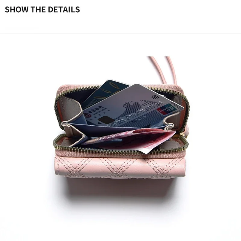 Women's Wallet Tri Fold Card Bag PU Multi Objects Pocket Short Fashion  Purses Korean Minimalist wallets New Daily Match