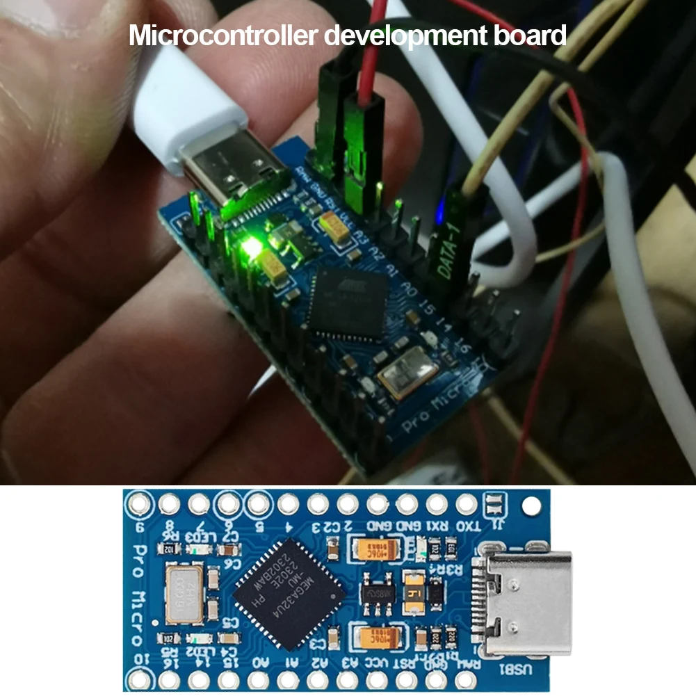2열 핀 헤더가 있는 프로 마이크로 모듈 ATmega32U4 5V/16MHz 모듈 컨트롤러 Arduino IDE V1.0.1용 전압 조정기