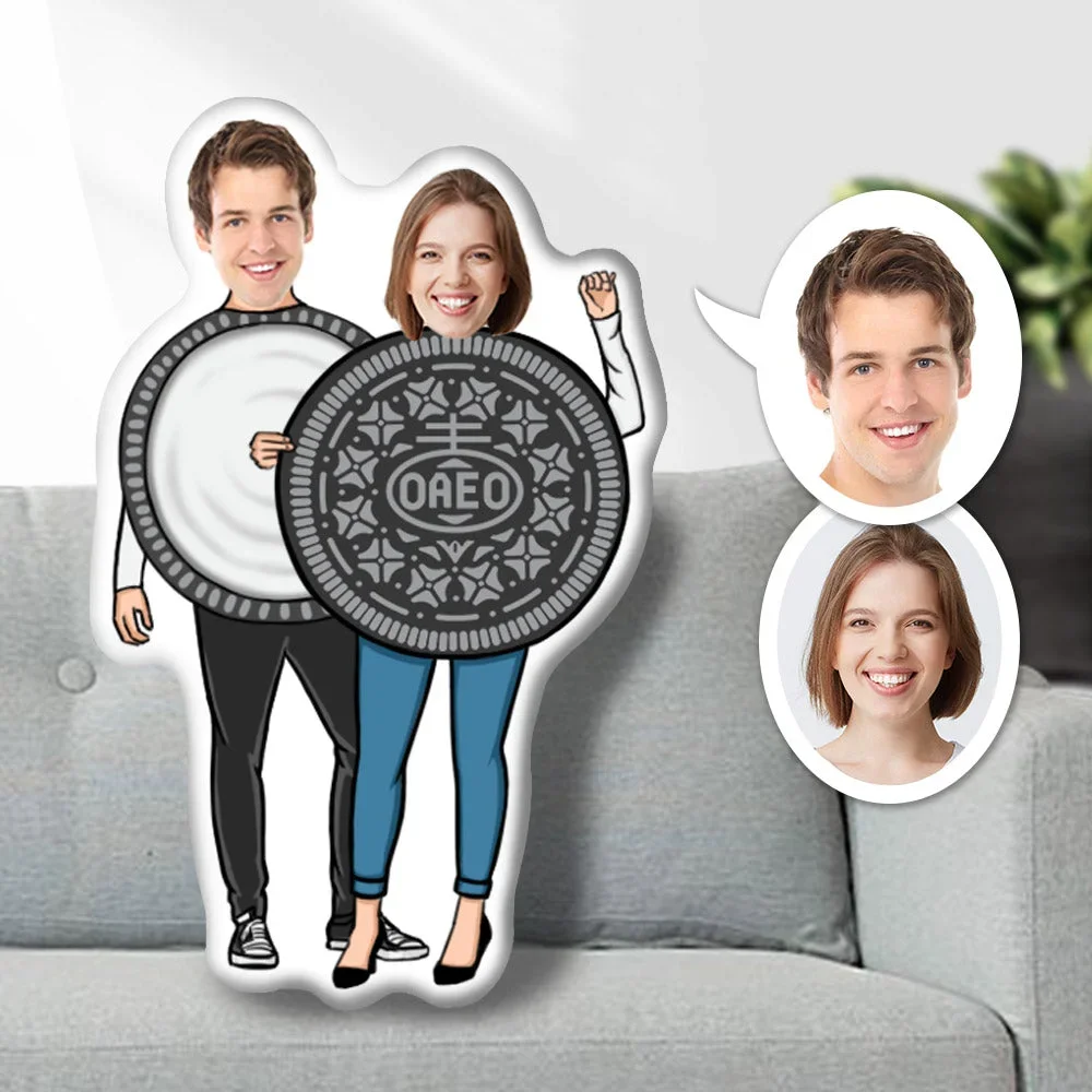 

Minime Pillow Couple Valentine cushion Dolls Photo Face customized Memorial Day Pillow creative Gift toys Personalized lover2024