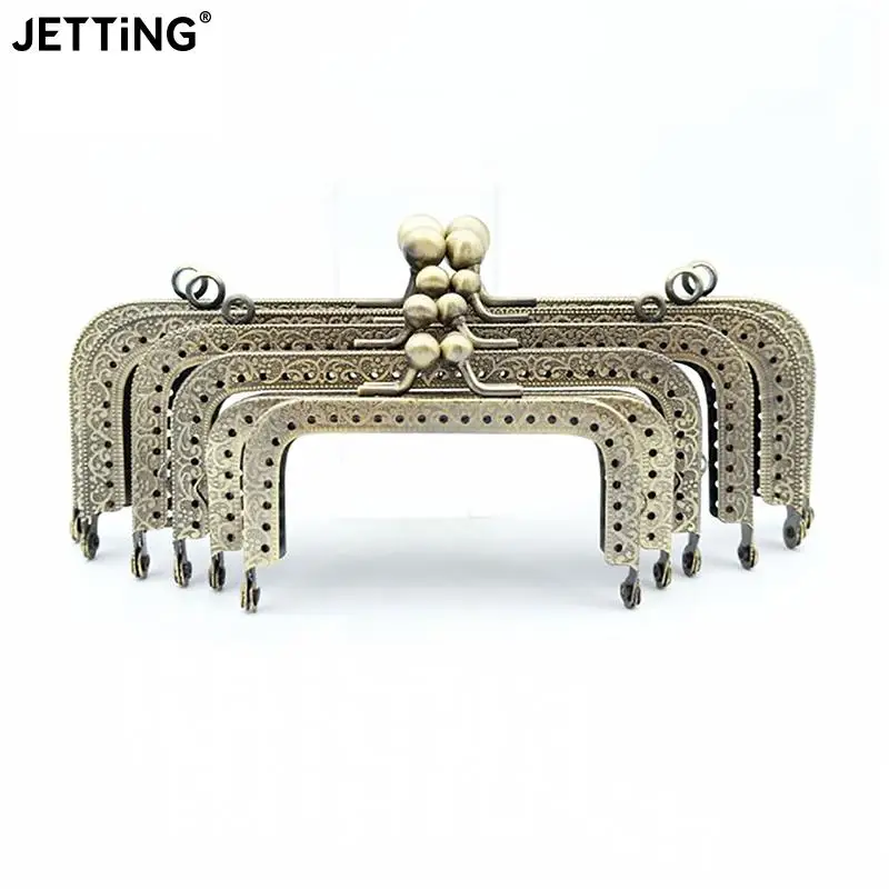 

1PCS Bronze DIY Purse Handbag Handle Coins Bags Metal Kiss Clasp Lock Frame New Fashion Handle 8.5/10.5/12.5/15/16/18/20cm