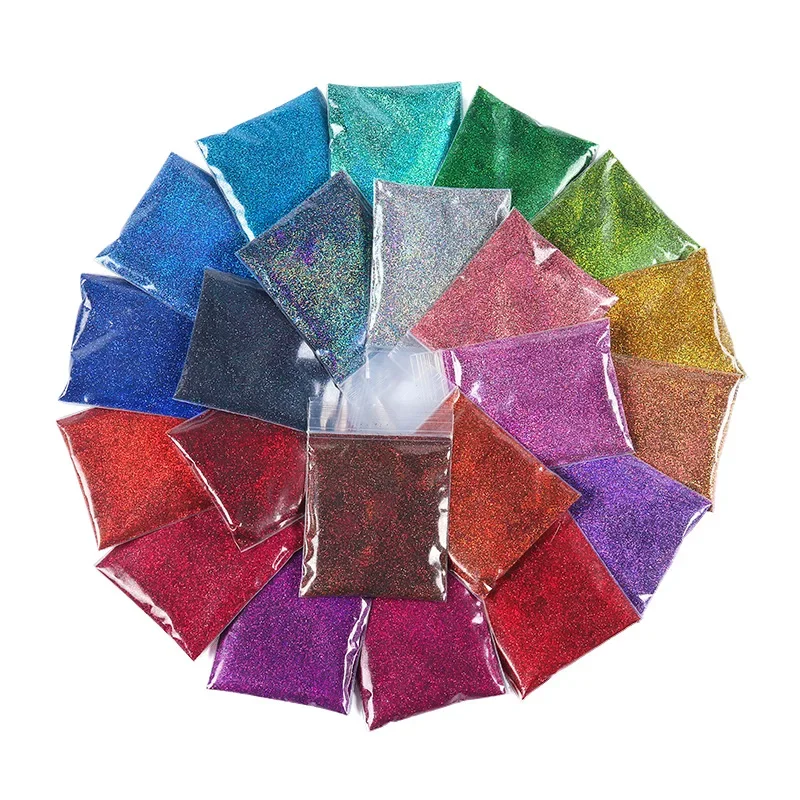 Holographic Fine Glitter Powder for DIY Crafting and Resin Art - 10g Gold & Silver Laser Sparkle