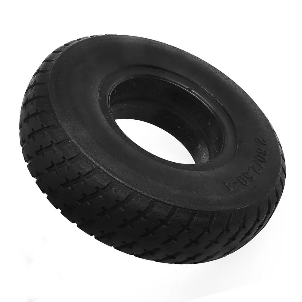 

Battery Car Solid Tire 2.80/2.50-4 Elder Mobility Scooter Non-inflable Black Polyurethane rubber Durable Practical Useful
