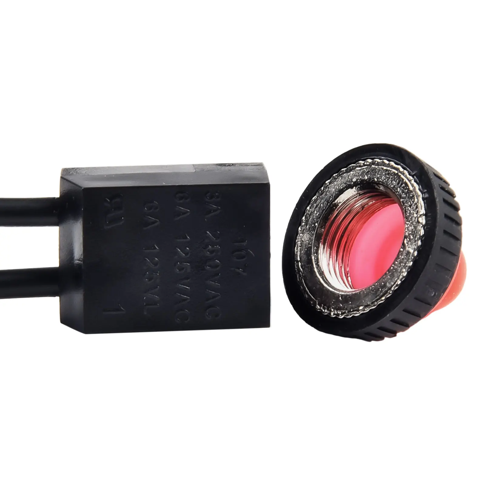 Ein-Aus-Schalter, Drucktastenschalter, rot/schwarz, Gummiabdeckung, robust, wasserdicht, mit Leitungen, Draht, 12 V, 250 V, 3 A, Bakelit-Basis, KP107 – Detail 16