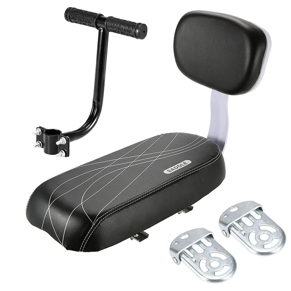 

Seat Rear Saddle With Back Rest With Handle And Pedals 34cm*16cm Bicycle Strong Support High Performance High Quality
