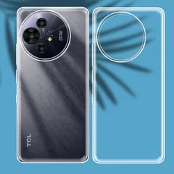 Durable Silicone Phone Case with Soft Grip for TCL 60 XE NxtPaper (Transparent)