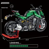 Technical MOC Kawasakied Z1000 Motorcycle Model Building Blocks City DIY Motorbike Racing Car Bricks Toys For Children Boy Gifts 4