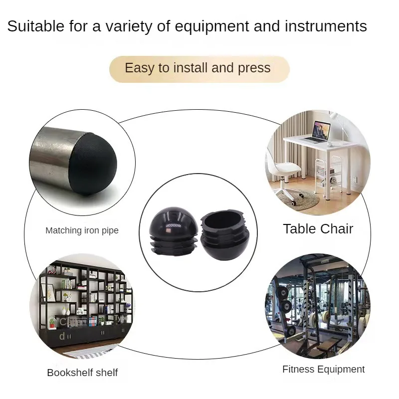 Pipe Plugs 16Pcs Plastic Round 13-38mm Tube End Caps Non Slip Chair Leg Foot Dust Cover Floor Protector Pad Furniture Accessories