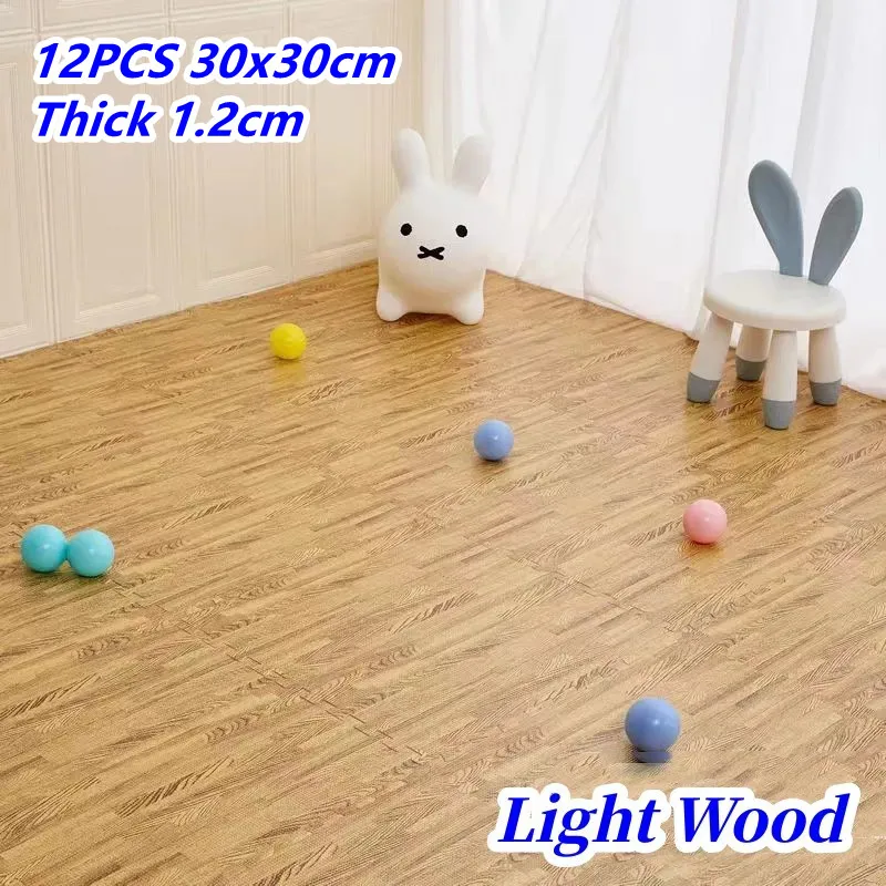 12PCS gyms & playmats Tatame Puzzle Mat Foam Play Mats Gym for babies Game Mat Baby Activity Gym Puzzle Mat Wood Grain Floor Mat 3