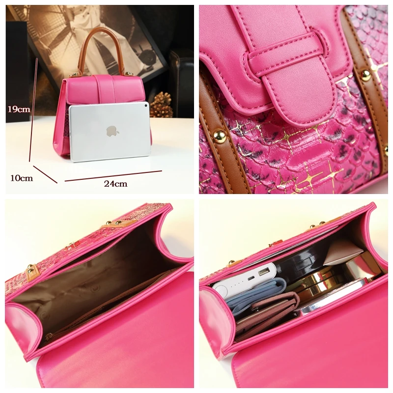 Women Bags 2023 Handbag Fashion Handbags Three-piece Crocodile Leather Bags  Large Capacity Shoulder Bags Wallets And Card Holder - AliExpress