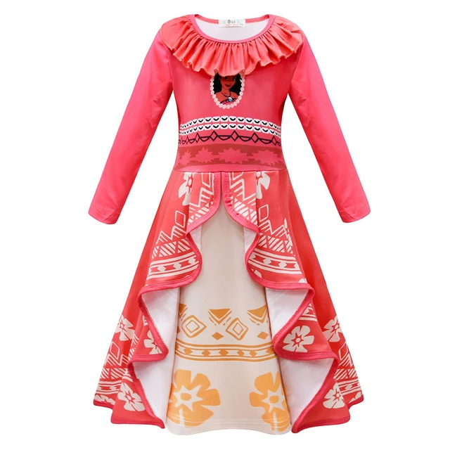 Disney Moana Princesa Vestidos para Meninas, Trajes Cosplay, Roupas Vaiana,  Festa para 3, 6, 8, 10 Anos Menina Roupa, Presente - AliExpress