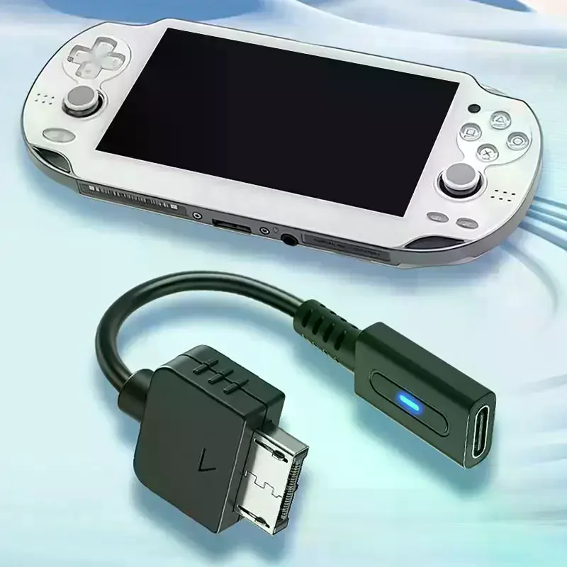 Vita1000 컨트롤러 충전 어댑터 유형 C LED 변환 코드 P S Vita1000 콘솔 파워용 1/3Pcs PD USB C 케이블
