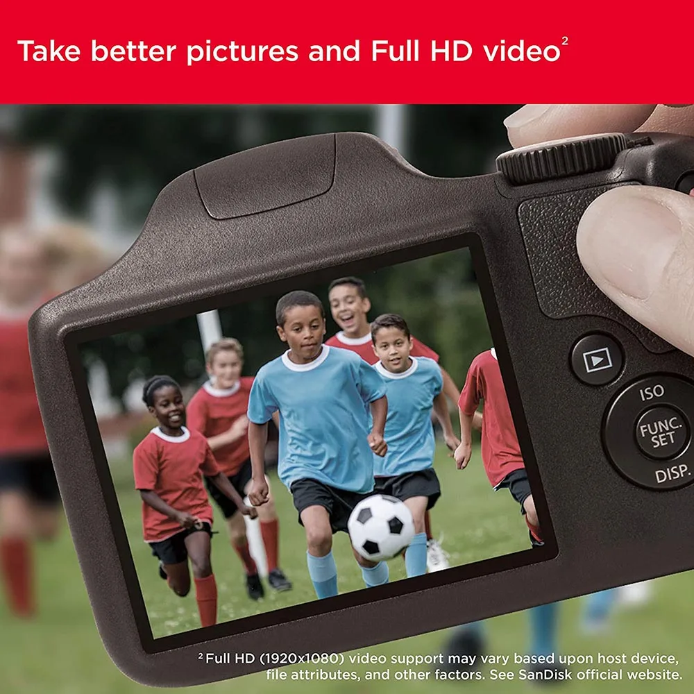 SanDisk 울트라 SD 카드 UHS-I 메모리 카드, 풀 HD 비디오, C10 SDHC SDXC 카드 리더, 카메라 노트북용 USB 3.0 고속 카드 포함