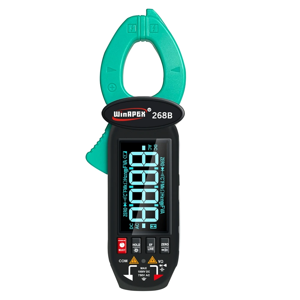 Leakage Current Detect Clamp Meter 0.1mA True RMS 60A AC DC Current Voltage Temp Type-C Screen Rotation NCV Multimeter WinAPEX digital multimeter,clamp meter