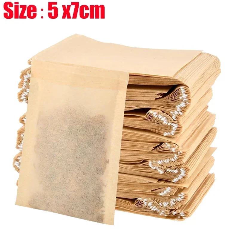 Disposable Bags Drawstring Coffee Filter Paper Bag Empty Loose Tea Infuser Sachets Kitchen Teabag For Spice Drinkware_voghion.com