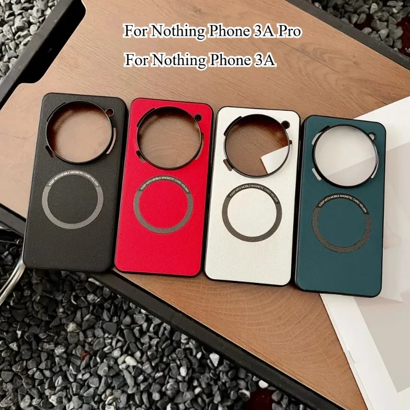 Premium PU Leather Magnetic Phone Case with Wireless Charging Compatibility