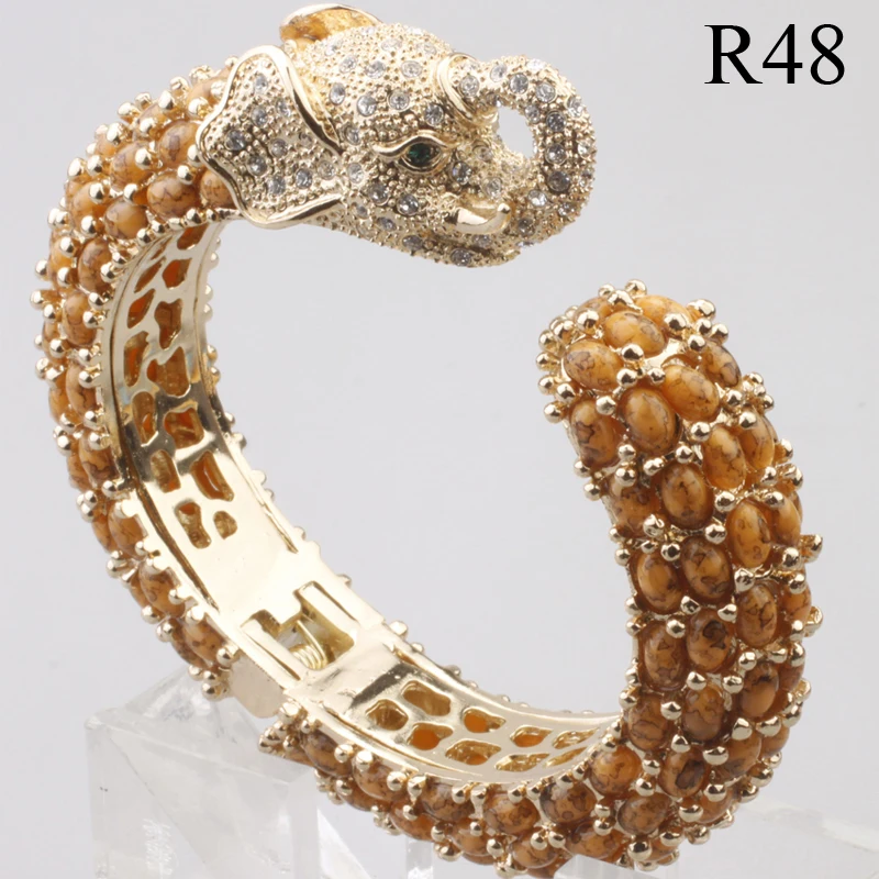 GrayBirds Fashion Jewelry Luxury Animal Bracelets Springs Bangles For Women Elephant Resin Material More Colors In Stock