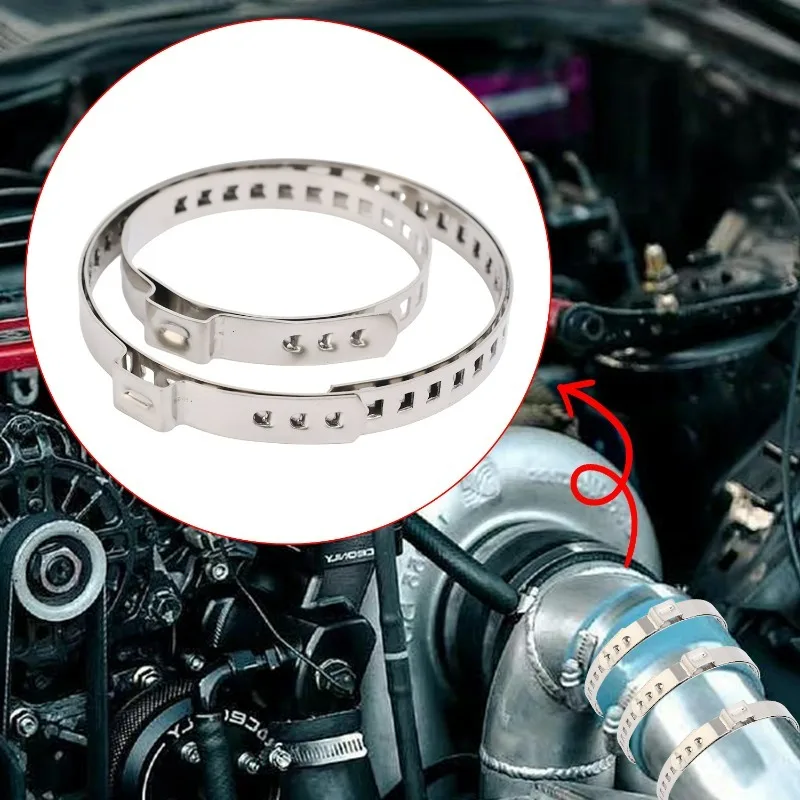 For Axle CV Joint Boot Clamps Kits Stainless Steel Driveshaft CV Boot Clamps Adjustable 25-50mm 50-120mm Car Accessories