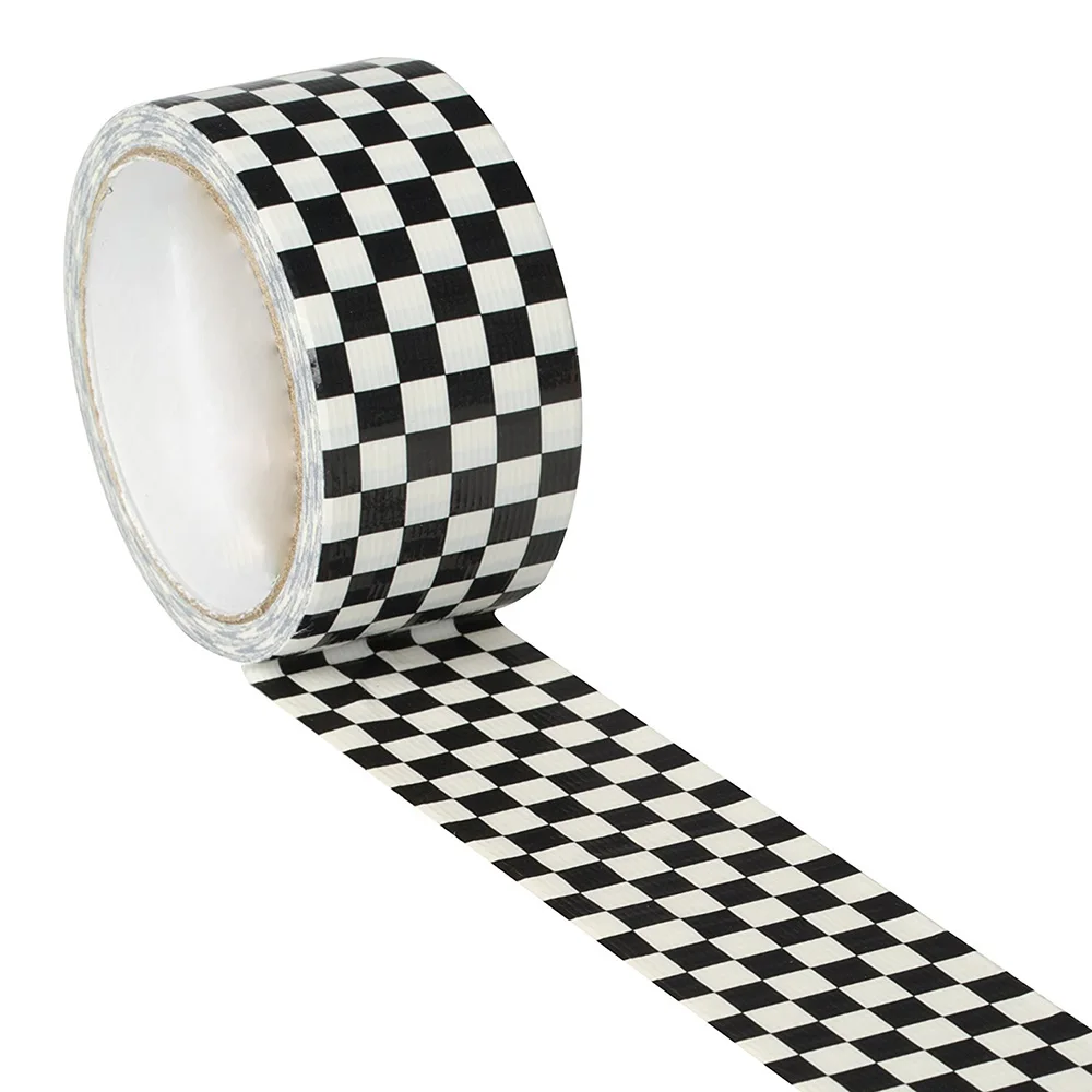 100m Sealing Tape Checkered Flag Race Car Birthday Decorations