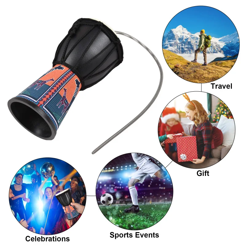 Spring Drum 4Inch Thunder Drum Sound Effect Instrument PVC Portable Thunder Sound Simulation For Events Celebration
