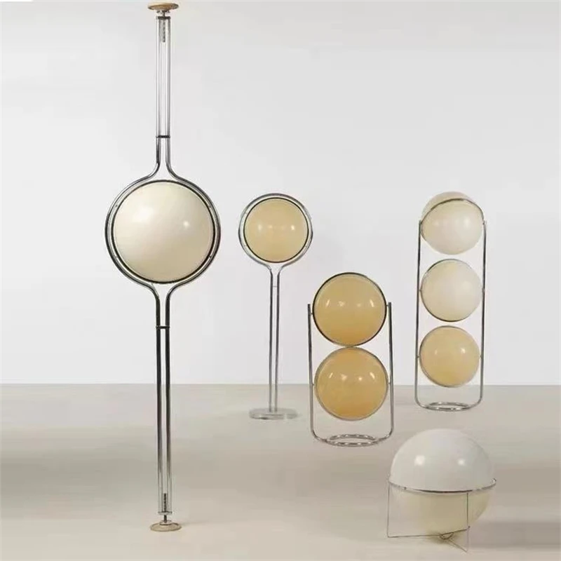 Creative E27 LED Metal Chrome Desk lamp Light Living Room Hotel Room White Acrylic Ball Lights Home Art Deco Art Floor lamp led floor lamp
