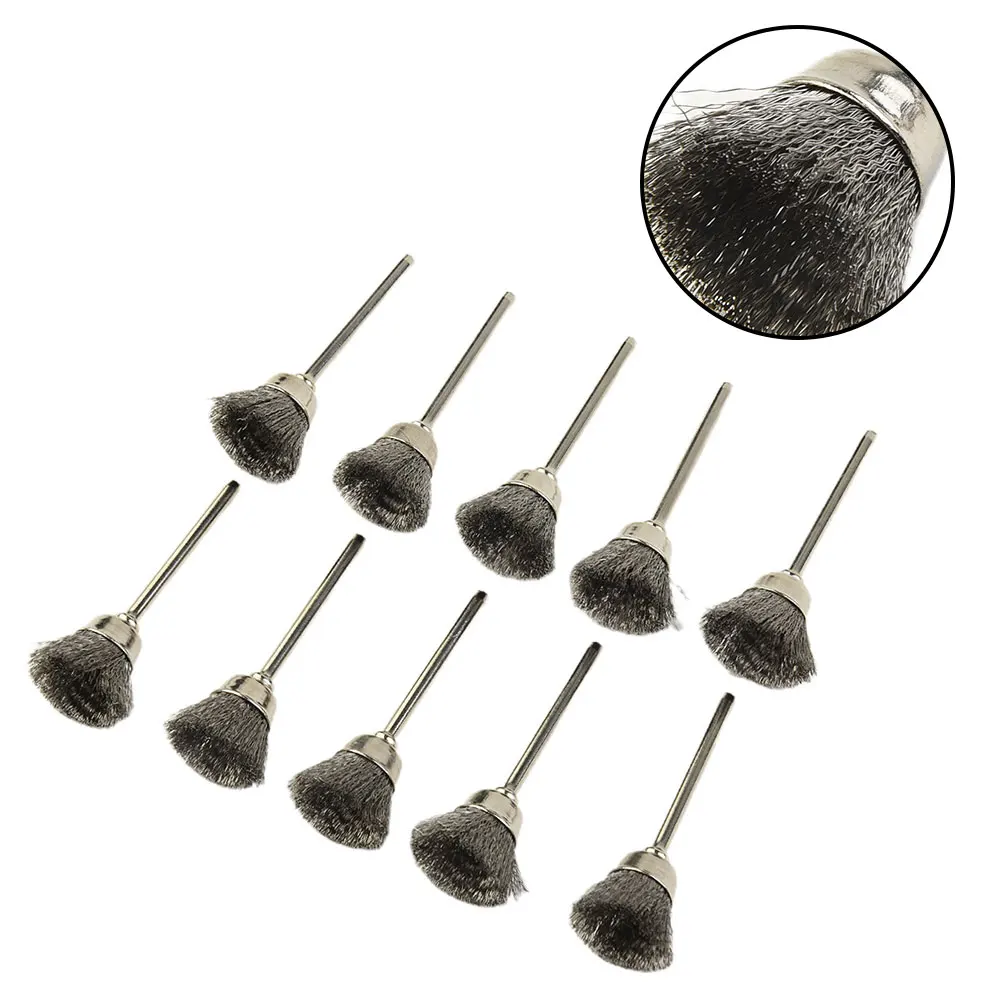 

10 PCS Brass Brush Wire Wheel Brushes 15MM U-Shaped Die Grinder Rotary Electric Tool For Engraver Steel Polishing Grinding