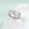 Stainless Steel Damascus Steel Ring Simple Party Accessories for Men and Women 4